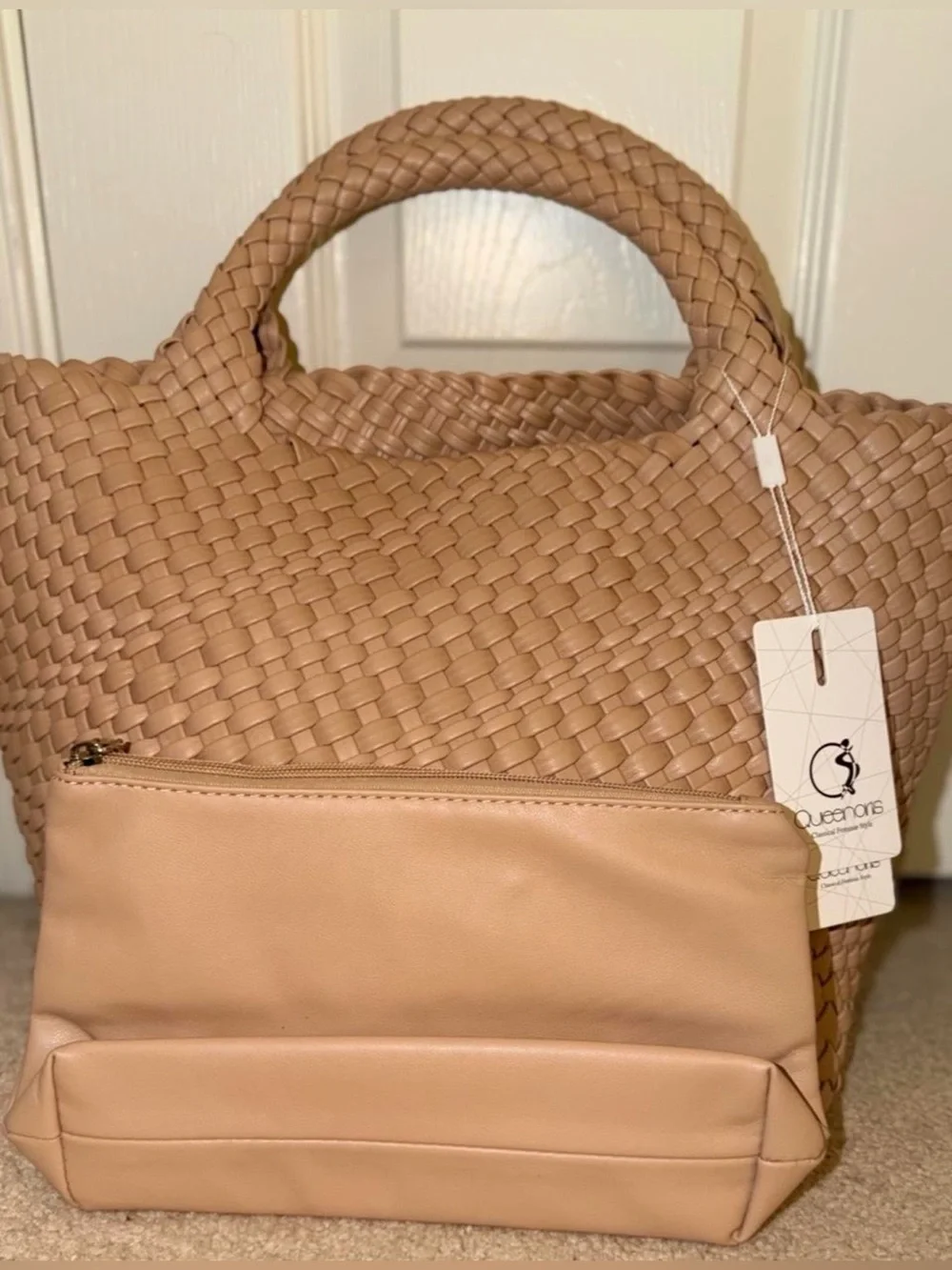 Vegan Leather Hobo Tote Bag
